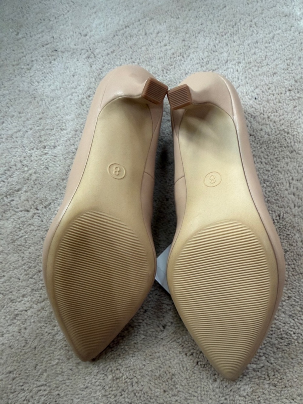Pointed Toe Nude Pumps - Picture 8 of 8